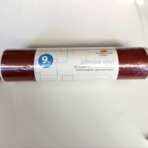 SILHOUETTE Red Adhesive Vinyl Roll 9 inch X 10 feet Crafts Cutting Machines NEW
